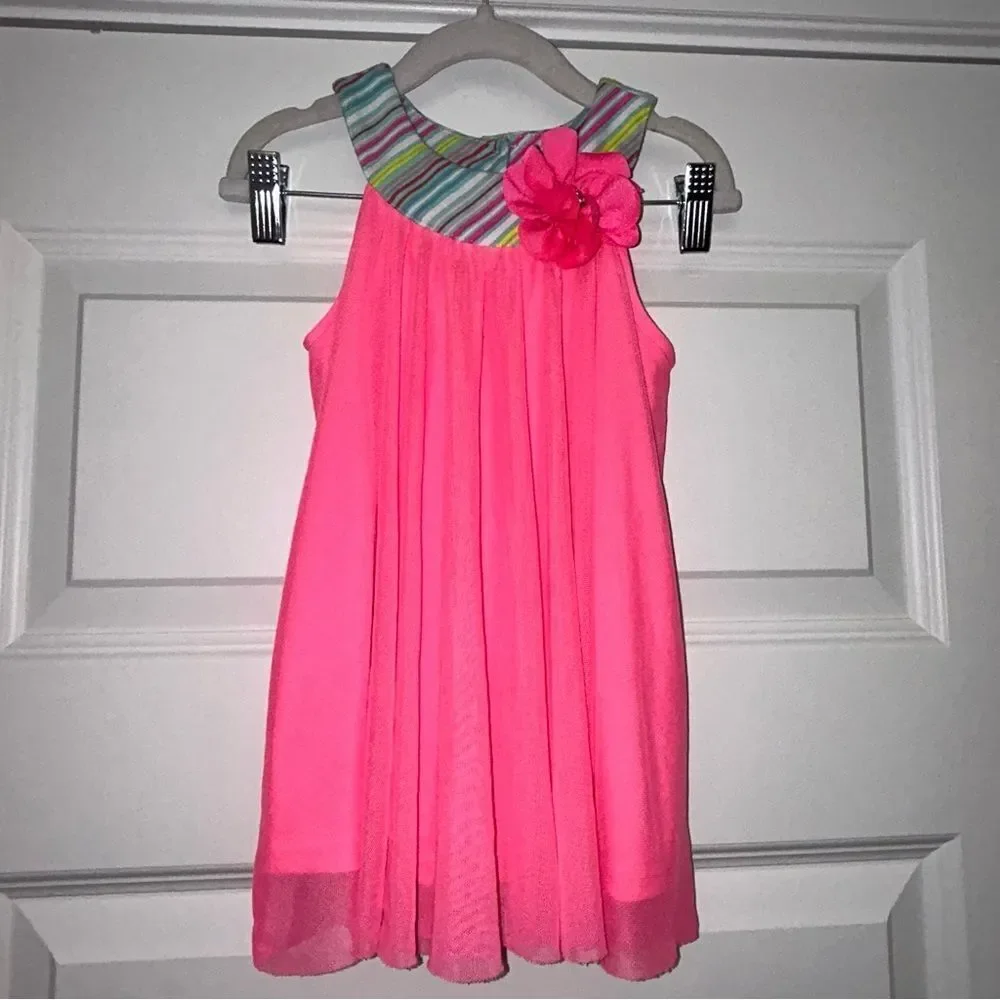 YOUNGLAND Halter A-Line Mesh Swing Dress
